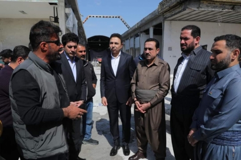 هەولێر … بەسەرکردنەوەی بازاری لەنگە