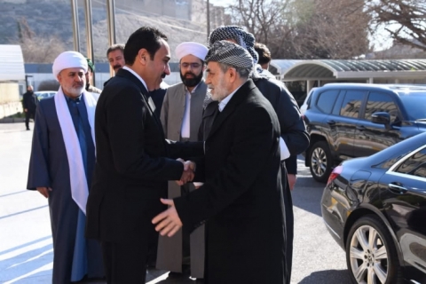 پارێزگارى هەولێر، پێشوازى لە شێخ مادیح شێخ عوسمانی سیراجەددینی نەقشبەندیی کرد