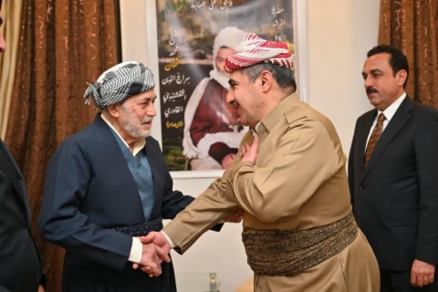 سیداد بارزانی بە نوێنەرایەتی سەرۆک بارزانی بەمەبەستی بەخێرهێنانەوەیان سەردانی شێخ مادیح نەقشبەندیان کرد