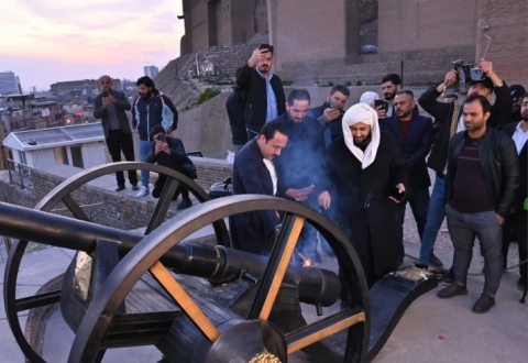 پارێزگاری هەولێر، یەکەم تۆپی بەربانگی ئەمساڵی تەقاند