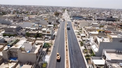 دارەتوو..  دروستکردن و قیڕتاوکردنی شەقامێکی نوێ