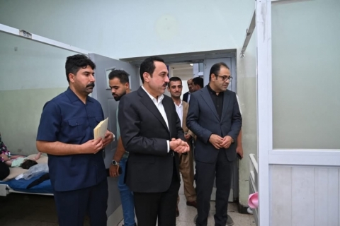 پارێزگاری هەولێر، سەردانی نەخۆشخانەی ڕاپەرینی فێرکاری بۆ منداڵان کرد
