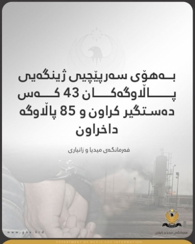 بەهۆی سەرپێچیی ژینگەیی پاڵاوگەکان 43 کەس دەستگیر کراون و 85 پاڵاوگە داخراون