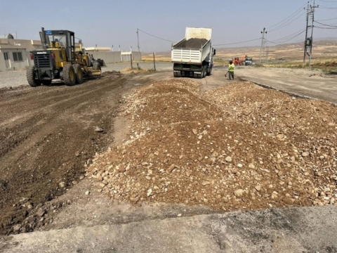 لە چوارچێوەی کارەکانی چاککردنەوەی شەقامه گشتییەکان
