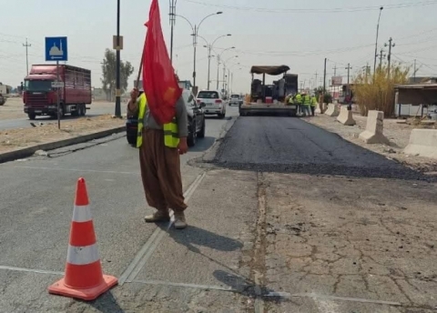 لە چوارچێوەی کارەکانی چاککردنەوەی شەقامه گشتییەکان
