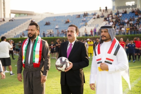لە هەولێر ... یارییەکی دۆستانە لە نێوان ئەفسانەکانی کورد و عەرەبی عێراق بەڕێوەچوو