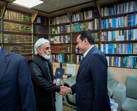 وەزیری ئەوقاف و کاروباری ئاینی و پارێزگاری هەولێر، مزگەوت و تەکیەی شێخ حەمەدئەمین خەیلانیان بەسەرکردەوە 