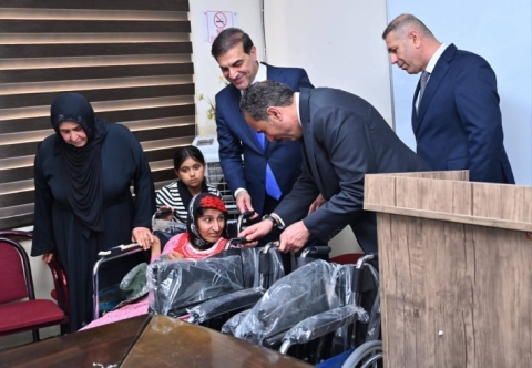 لە هەولێر... ژمارەیەک کورسیی کەمئەندامان، بەسەر کەسانی خاوەن پێداویستی تایبەت دابەشکرا