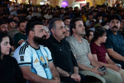 هەولێر ... لە ڕێگەی شاشەیەکی گەورەوە لە سەنتەری شار یاری کۆتایی مۆندیال دەگوازێتەوە