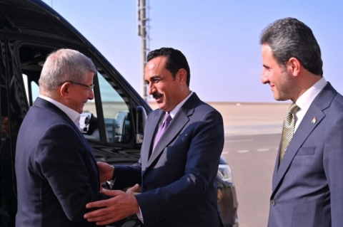 Ahmet Davutoglu Arrives in Erbil