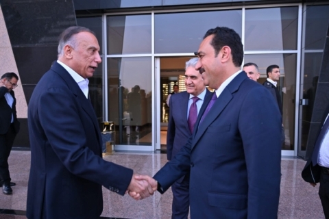 Mustafa Al-Kadhimi Arrives in Erbil