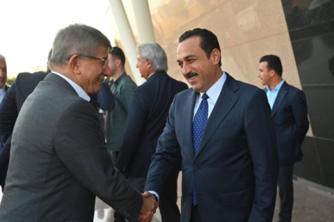Ahmed Davutoğlu Arrives in Capital Erbil