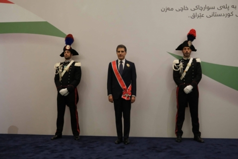 President Nechirvan Barzani receives the Knight Grand Cross of the Order of the Star of Italy