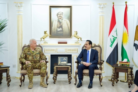 Erbil Governor Receives New Commander of Italian Forces in the Kurdistan Region