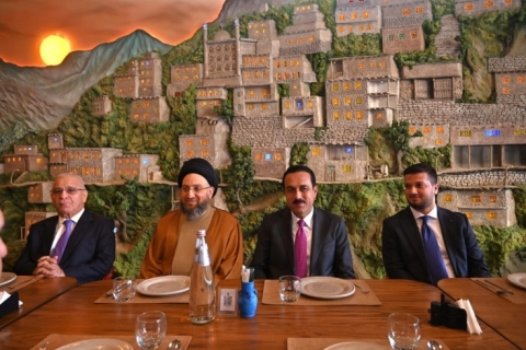 The Minister of Interior and the Governor of Erbil had breakfast with the Head of the National Wisdom Movement at a restaurant in Erbil