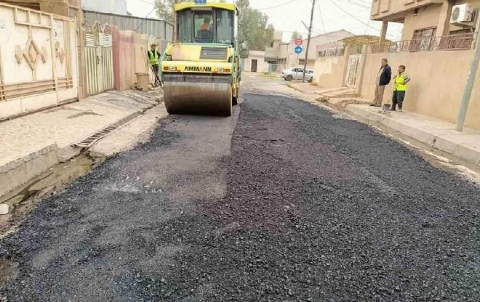 Paving and repairing potholes and failures of several streets in Kwestan neighborhood near Peshmerga Park
