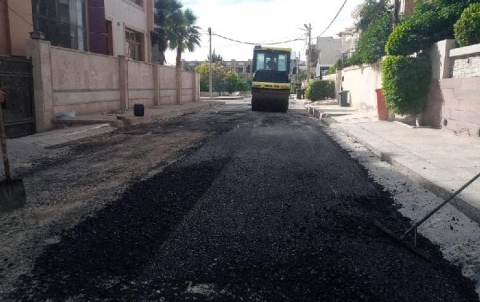 Erbil: Paving and repairing several streets in Khanzad neighborhood