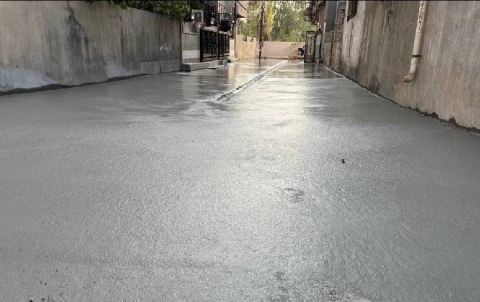 Some streets were concreted in the central border of Ankawa district