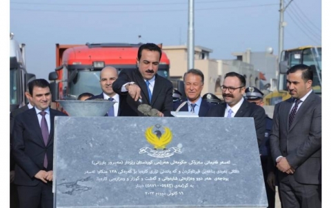 The foundation stone of several service projects was laid in Ankawa district center at a cost of about 6 billion dinars