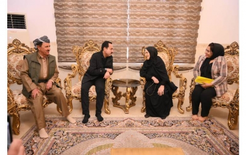  Erbil Governor visited the mother of two martyrs in Khabat district