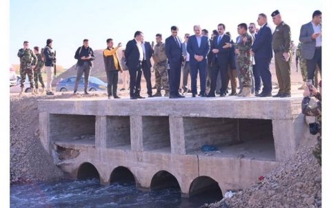 Erbil Governor visited the bridge of Qadriya village in Gwer subdistrict