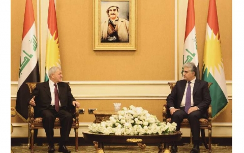  Iraqi President arrives in Erbil