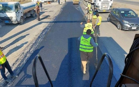 Paving of several places on the main road of Erbil-Qushtapa