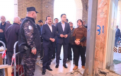 The Governor of Erbil visited the renovation project of the Qaysari Bazaar 