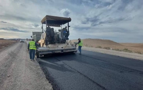 Repair and paving of several damaged parts of the main road (Erbil, Hawraza Nafta, Gomaspan