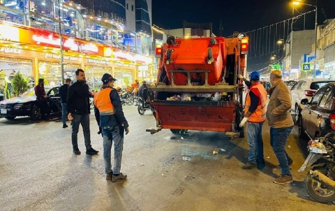 After the final match of the 2022 World Cup, all the garbage and debris on Iskan Street  was cleaned up last night