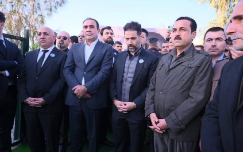 The body of Commander Akam Omar was buried in the presence of the representative of the Kurdistan Regional Government 