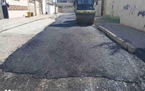 Paving and repairing several streets in Kurdistan neighborhood