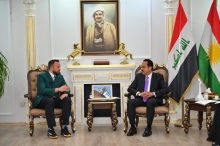 محافظ اربيل يستقبل رئيس الاتحاد الاوروبي للصحفيين