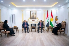 پارێزگاری هەولێر پێشوازی لەکۆمسیاری مافەکانی مرۆڤ و کاروباری پەنابەران لە ڕۆژهەڵاتی ناوەڕاست و باکووری ئەفریقا دەکات