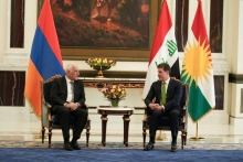 رئيس إقليم كوردستان يجتمع مع رئيس جمهورية أرمينيا