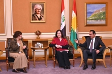 نائبة رئيس برلمان إقليم شمال الراين – وستفاليا الألماني تصل إلى أربيل