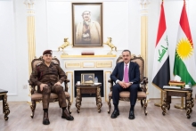 محافظ أربيل يستقبل قائد المنطقة الأولى لقوات حرس الحدود