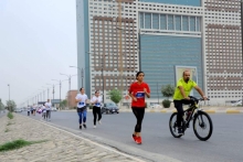 ئامادەیی مەراسیمی دابەشکردنی خەڵاتی ماراسۆنی ئافرەتان بووین ..