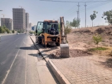 چاککردنى بە شێکى شەقامى 100 مەترى و چەند شەقام وشوێنێکى دیکە