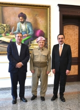 سەرۆک بارزانی پێشوازی لە شاندێکی کۆماری ئیسلامیی ئێران دەکات