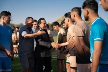 پارێزگاری هه‌ولێر، سەردانی دواین مەشقی یاریزانانی یانەى هه‌ولێری کرد