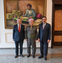 سەرۆک بارزانی پێشوازی لە شاندێکی پارێزگای شرناخ دەکات