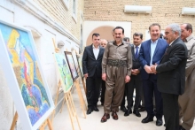 قەڵاتی هەولێر: كردنه‌وه‌ی پیشانگای تایبەتی شێوەکاری دارا محەمەد عەلی 