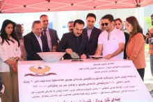  بەردی بناغەی پڕۆژەی دروستکردن و قیڕتاوکردنی 2 شەقامی 30 مەتری لە گەڕەکی هەولێری نوێ دانرا