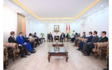 The governor of Erbil receives a joint delegation from the International Federation of Democratic Youth and the Kurdish Youth Congress