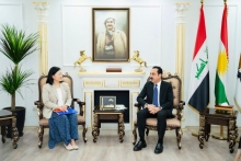The Governor of Erbil... With the Head of the International Organization for Migration (IOM), greater coordination was emphasized