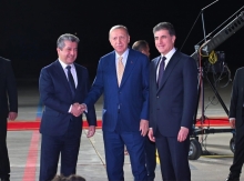 Turkish President Recep Tayyip Erdogan Arrives in Erbil, Capital of Kurdistan Regional Government