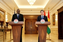 President Nechirvan Barzani meets with US Secretary of Defense General Lloyd Austin