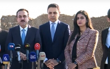 Erbil Governor laid the foundation stone for the construction of a 100 meters road in Erbil