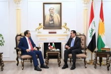 محافظ أربيل يستقبل محافظ الديوانية
